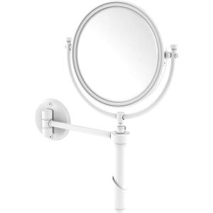 Allied Brass TRM-8/2X Tribecca Collection Wall Mounted 8 Inch Diameter with 2X Magnification Make-Up Mirror, Matte White