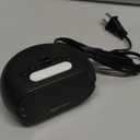 Small Digital Oval Alarm Clock With LED Display, Nightlight & Battery Backup, Black, 4.5 x 3.5 x 2.4 Inches