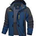 MAGCOMSEN Rain Jacket Mens Windbreaker Jackets Waterproof Jackets Outdoor Rain Coat Sports Breathable Jacket Running Cycling Camping Jacket, L