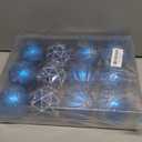 12pcs Christmas Ornaments Balls 3.14 inch Glitter Hanging Christmas Tree Ornaments Set for Christmas Decorations Hand Painted Shatterproof Christmas Baubles for Xmas Holiday Party Decor 