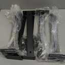 12 Pack - 12 inch Black Hidden L Shelf Bracket (1/5 Inch Thicked) Iron Floating Shelf Brackets Rustic Industrial Metal Brackets for Shelf Support