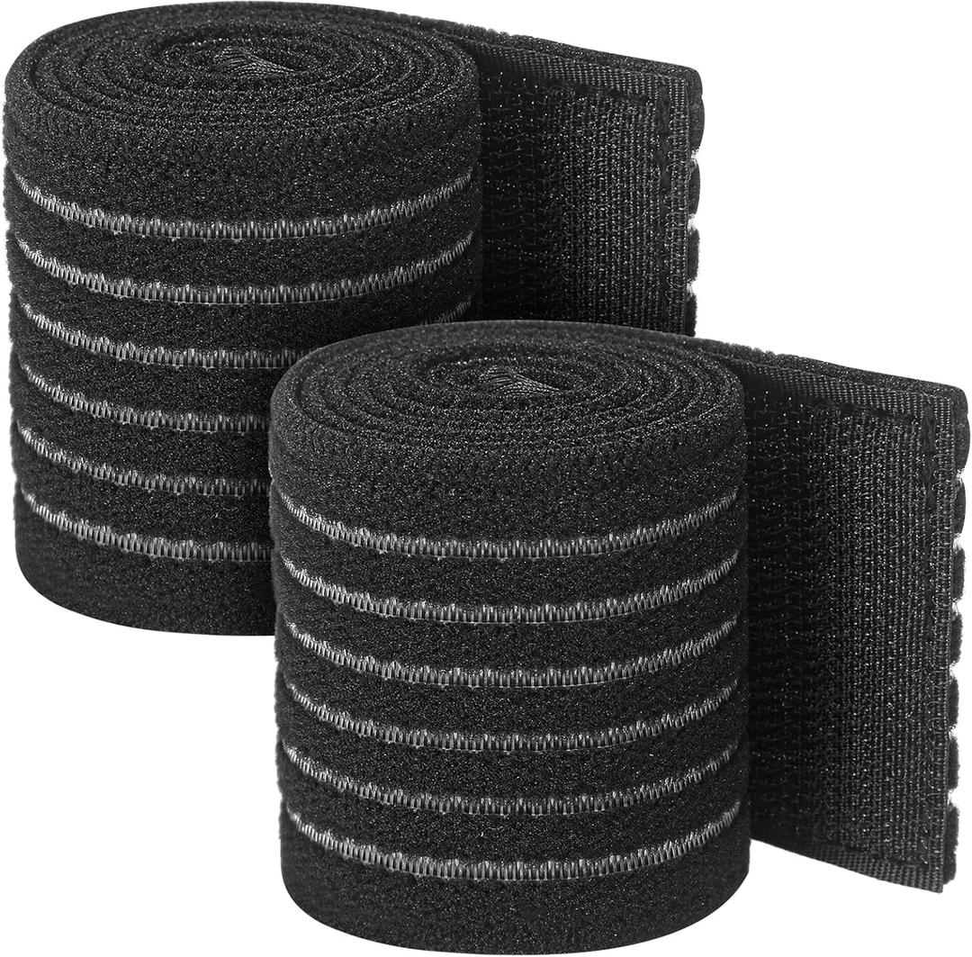 Geiserailie Ice Pack Strap Stretchable Reusable Belt Extender Straps, Elastic Hook and Loop Extension Straps Add Length to Most Packs for Ice Bag Hot Cold Therapy, Multiple Uses (2 Pcs,27.6 x 2 in)