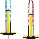 Leitee 2 Pcs Pogo Stick, Suitable for 80-160 Lbs, Soft Foam Jump Stick, Easy Grip Handles, for Beginners Teens Adults Outdoor Exercise Body Balance Keep Healthy(Blue, Red)