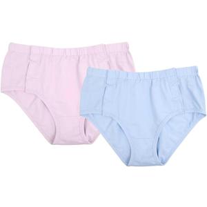 Comfortable Adaptive Underwear - Hospital-Ready Undergarments for Elderly Women with Easy Closure and Elastic Design, Ideal for Post-Surgery and Incontinence Care (Pink+Blue, Medium)