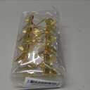 12 Pcs Bow Shower Curtain Hook Decorative Metal Shower Curtain Ring Luxury Bow Hook Suitable for Bathroom and Bedroom (Gold)