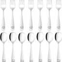 Stainless Steel Toddler Utensils Set - 14 Pcs Kids Silverware, Safe Food Grade, Mirror Polished, Dishwasher Safe, Perfect for Little Hands, Trendy & Durable.