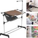 Needlework Floor Frame, Adjustable Cross Stitch Craft Stand, Standing Embroidery Lap Table, for Art Craft Sewing Holder