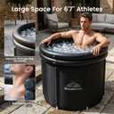 Ice Bath Tub for Athletes - 33in Deep Portable Cold Plunge for Recovery & Cold Water Therapy 8-Layer Insulated Soaking Tub Stability & Dual-Outlet Rapid Drainage - Indoor Outdoor Adults