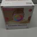 Mini Karaoke Machine, Portable Bluetooth Karaoke Speaker with 2 Wireless Microphones and Party Lights for Kids and Adults, Birthday Gifts for Girls Boys Family Home Party (Black 2 Mics)