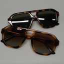 livho Trendy Polarized Square Aviator Sunglasses Women Men Square Eyewear Frame, Retro Sun Glasses for Women Men 2025 Shades