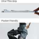 Grat 4 for Magsafe Magnetic Phone Grip Stand, 360 Rotatable Elastic Strap Loop, Detachable Ultra-Thin Aluminum Ring Kickstand Compatible with iPhone 17 Pro Max Air 16 15 14 13 12, Silver