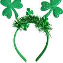 Pvoiue Green Shamrock Headbands for St. Patrick's Day Accessories for Women Girls