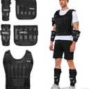Adjustable 60 lb Weighted Vest Set with Ankle Weights for Men Women BeatBoost Weight Vest Kit for Walking Strength Training Running Workout