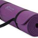 Thick Yoga Mat, Exercise & Fitness Mat with Easy-Cinch Carrying Strap
Non-Slip NBR Foam | Joint Cushioning | Yoga, Pilates, Fitness & Floor Workouts | 72"L x 24"W