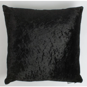  Shredded Memory Pillow with Satin Crushed Cover, Black Cover, Size 2 x 2 ft