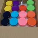 Jucoan 16 Pack Glass Baby Food Storage Jars, 6 Ounce Small Baby Food Storage Containers with Plastic Lids and Scale for Baby Meal Prep, Jam, Snack, Fruits, Microwave Dishwasher Safe