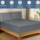 Royale Linens 100% Organic Cotton Fitted Sheet - Percale Weave - Super Soft Deep Pocket Bottom Sheets - Grey Elastic Sheet Twin XL Size - Twin XL Fitted Sheets Only - (39"x80"+15", Grey)