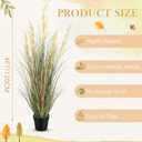 Jexine 6 Pcs Tall Artificial Grass Plant 4 ft Potted Artificial Greenery Floor Plants Faux Pampas Grass Tall in Pot for Housewarming Gift House Garden Bathroom Lobby Outdoor Decoration