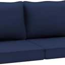 AAAAAcessories Outdoor Deep Seat Cushions, Waterproof, Fade-Resistant Patio Furniture Replacement Cushions, 24" x 24" x 5", Set of 2, Blue (24x24-19'' Mid Back-2 Count)