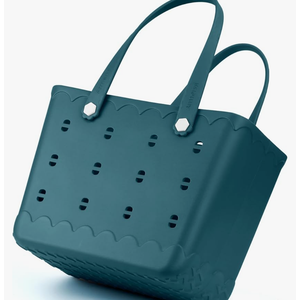 Large Rubber Beach Tote Bag | Durable Rubber Bag Waterproof Washable Versatile Modern Tote Bags, Midnight Blue