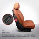 MIROZO Front Seat Covers Brown,Car Seat Covers Faux Leather Automotive Seat Covers Car Seat Protector Vehicle Cushion Cover for Sedan, Truck and SUV Car Accessories(2PCS Front, Brown)