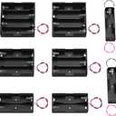 DAIERTEK 18650 Battery Holder with Wire 3.7V,7.4V, 11.1V, 14.8V 18650 Battery Holder Box 2 for Each Type -Total 8Pcs