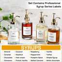 Coffee Bar Accessories, Coffee Syrup Dispenser - 4pack,16.9oz Syrup Dispenser with Labels,Syrup Pump Dispenser for Coffee Bar(Gold Pump)