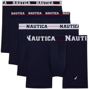Nautica Men's 4 Pack Limited Edition Micro Stretch Boxer Briefs (Large)