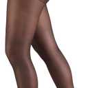 Truform 15-20 mmHg Compression Pantyhose, Sheer 20 Denier Women's Shaping Tights, Black, Tall