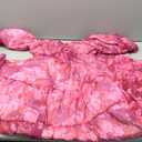 Women Floral Maxi Dress Short Puff Sleeve V Neck Bohemian Flowy Dress Smocked Casual Spring Summer Dresses M/L