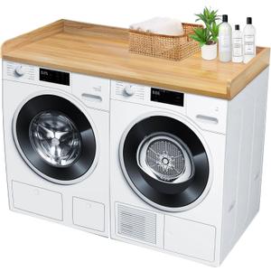 Royxen Laundry Countertop Solid Wood, Countertop for All Front-Loaded Washing Machine and Dryer, Extra Room for Laundry Room, Oak (54" x 27.5" x 2.5")