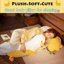 Banana Duck Plush Toy 13.7'',Cute Plushies Banana Stuffed Animal,Duck Plushie Long Banana Duck Plush Pillow,Funny Hugging Pillow Sleeping Cushion Soft Gifts for Boys Girls Birthday Christmas(White)