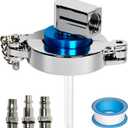 43mm Brake Bleeder Adapter Kit Compatible with Toyota and Lexus, 3 Air Fittings & 13ft Teflon Tape, Aluminum 43mm Master Cylinder Adapter, 1/4-Inch NPT Industrial Fitting, Works with Brake Bleeder Kit