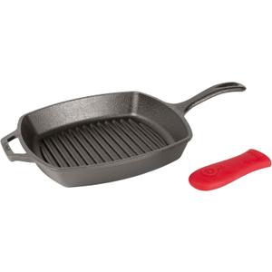 Lodge Manufacturing Company Lodge Cast Iron 10.5-inch Square Grill Pan, Black