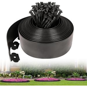 4 Inch Tall Garden Edging Border 33FT with 45pcs Spikes
