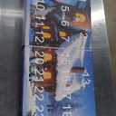 Advent Calendar 2025 Building Blocks Set with LED Light, 24 Days Christmas Countdown Calendar Building Blocks Xmas Thanksgiving Gifts for Adults Men Women (Blue)