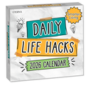 2026 Daily Life Hacks Desktop Calendar | Day To Day Tear Off Calendar with 365 Interesting Hacks & Facts for Everyday of the Year, Fun Box Calendar Gift For Men or Women, Christmas Stocking Stuffer Gift for Home or Office