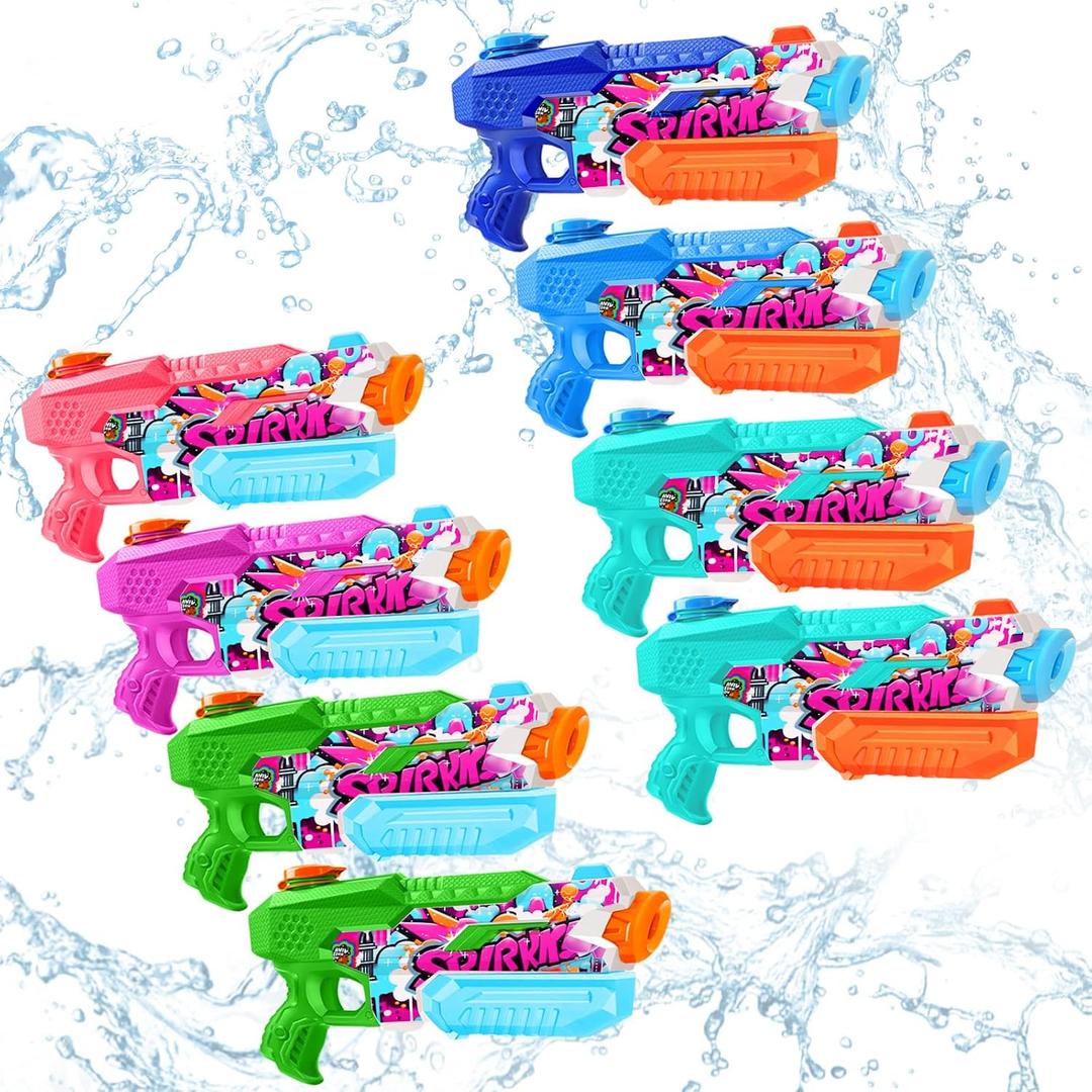 Water Gun for Adults Kids: 600CC 8 Pack Squirt Blasters Super Water Guns for Adults Kids,Water Gun Outdoor Toys High Capacity Summer Soaker for Swimming Pool Beach Fighting, Long Shooting Distance
