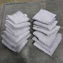 Amazon Basics Highly Absorbent Cotton Washcloths for Bathroom, Machine Washable, Fade-Resistant, 12 x 12 inches, Gray, 12-Pack
