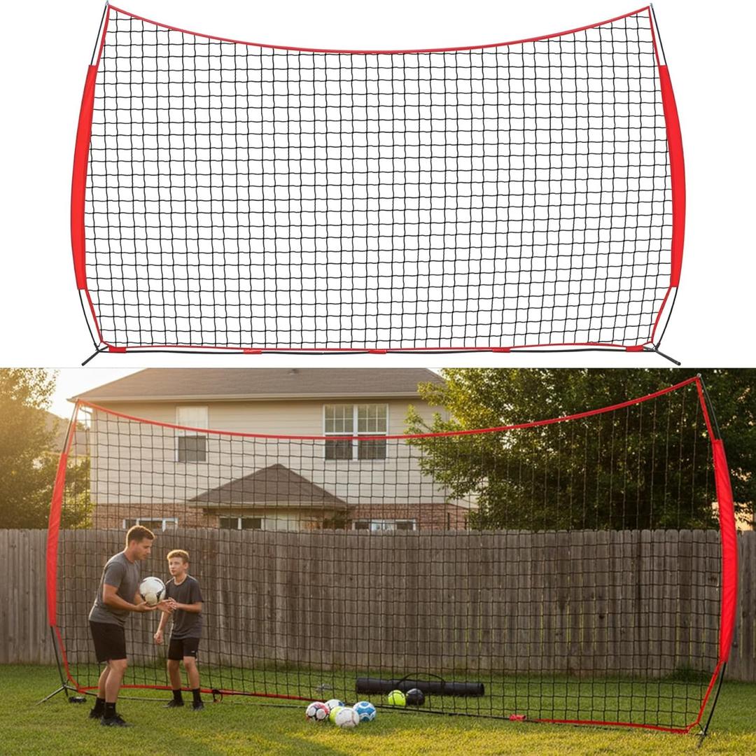 7x7ft/12x9ft/16x10ft/20x10ft Barricade Backstop Net, Sports Barrier Net, Multi-Sport Net with Carry Bag, Protective Screen for Practice- Baseball, Softball, Lacrosse, Soccer, Basketball, Tennis