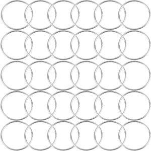 30Pcs Macrame Hoops Ring, BetterJonny 4 Inch Metal Craft Rings Hoops Silver Dream Catcher Rings Wreath Hoop Rings for Home Decorations DIY Crafts and Wall Hanging Crafts
