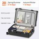 Carry on Luggage, Zipperless Suitcase, Front Pocket, Black, 20 in