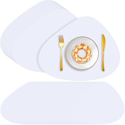 100 Pcs Disposable Paper Placemats Bulk 16.5"x13" Pebble Shape Place Mats for Graduation Kitchen Dining Table Wedding Baby Shower Birthday Party Table Decorations