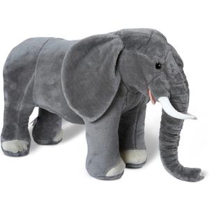 Melissa & Doug Giant Elephant - Lifelike Stuffed Animal (Over 3 feet Long), 26.4 x 18.5 x 11.8