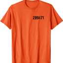 Prisoner Costume Prison Inmate County Jail Halloween T-Shirt XXL