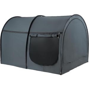 VEVOR Bed Tent, 75" x 54" x 47" Full Size 4 Doors Block Out Light Sleeping Bed Canopy Breathable Dream Tent with 0.28 in Fiber Poles on Bed Privacy for Kids and Adult Indoor Sleeping Tents