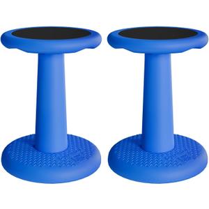 -Dynamic-, Kid Wobble Stool Pair, Wiggle Chair Flexible Seating for Preschool & Elementary Classroom, Improves Focus, Posture & ADHD/ADD-Blue 17.7 Hight' Stools Pack of 2