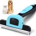 MIU COLOR Pet Grooming Brush, Deshedding Tool for Dogs & Cats, Effectively Reduces Shedding by up to 95% for Short Medium and Long Pet Hair (Blue)