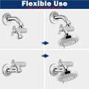 NearMoon Adjustable Shower Head Extension Adapter, SUS304 Stainless Steel Shower Arm Extension Connector for Shower Heads (Chrome Finish)