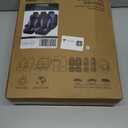 CAR PASS Line Rider Sporty Cloth 11PCS Universal Fit Car Seat Cover -100% Breathable with 5mm Composite Sponge Inside, Airbag Compatible,3zipper Bench(Full Set, Black and Blue)